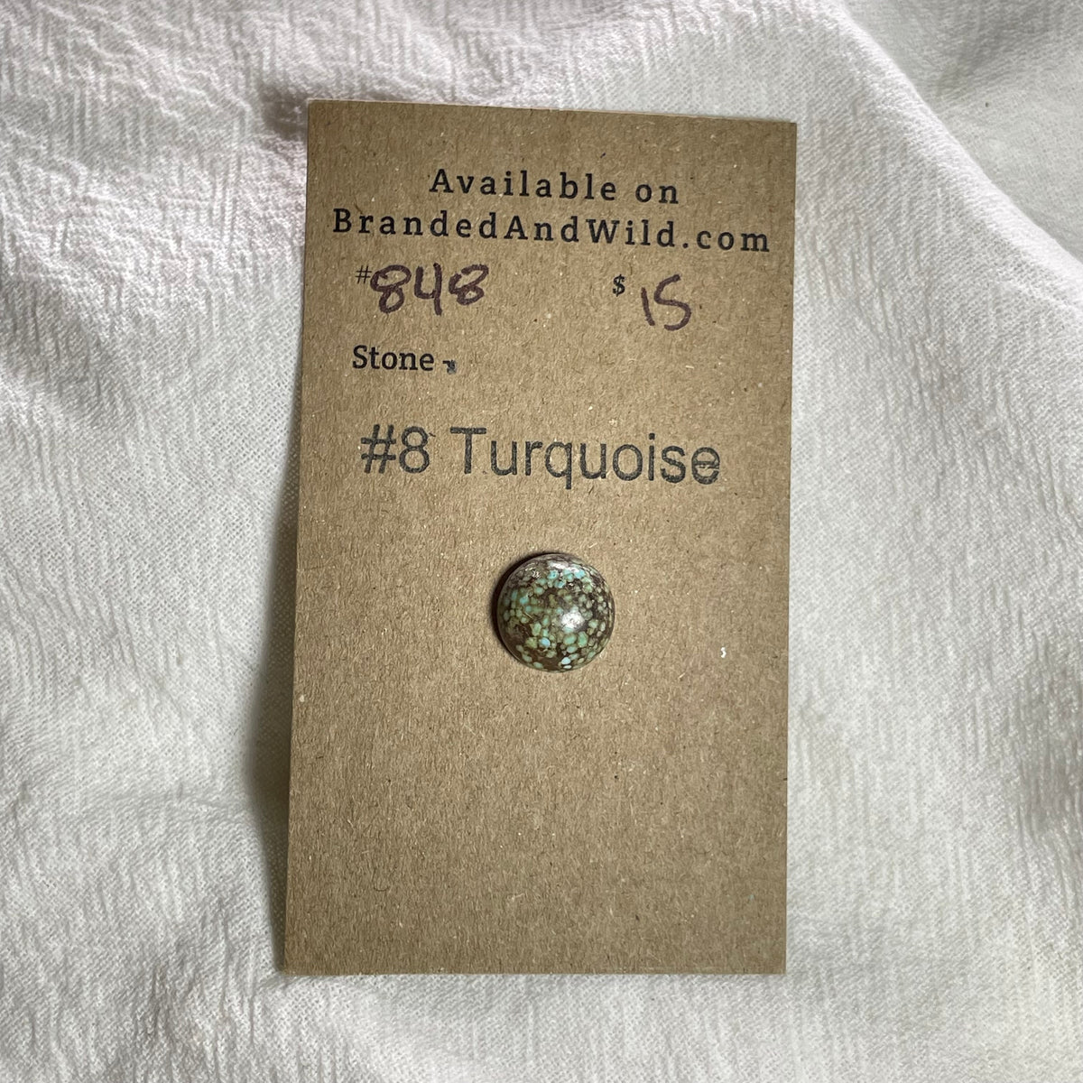 #8 Turquoise Cabochon - 848 F530CE65-0369-4741-B648-CDB721D88A65 Brandedandwild.com