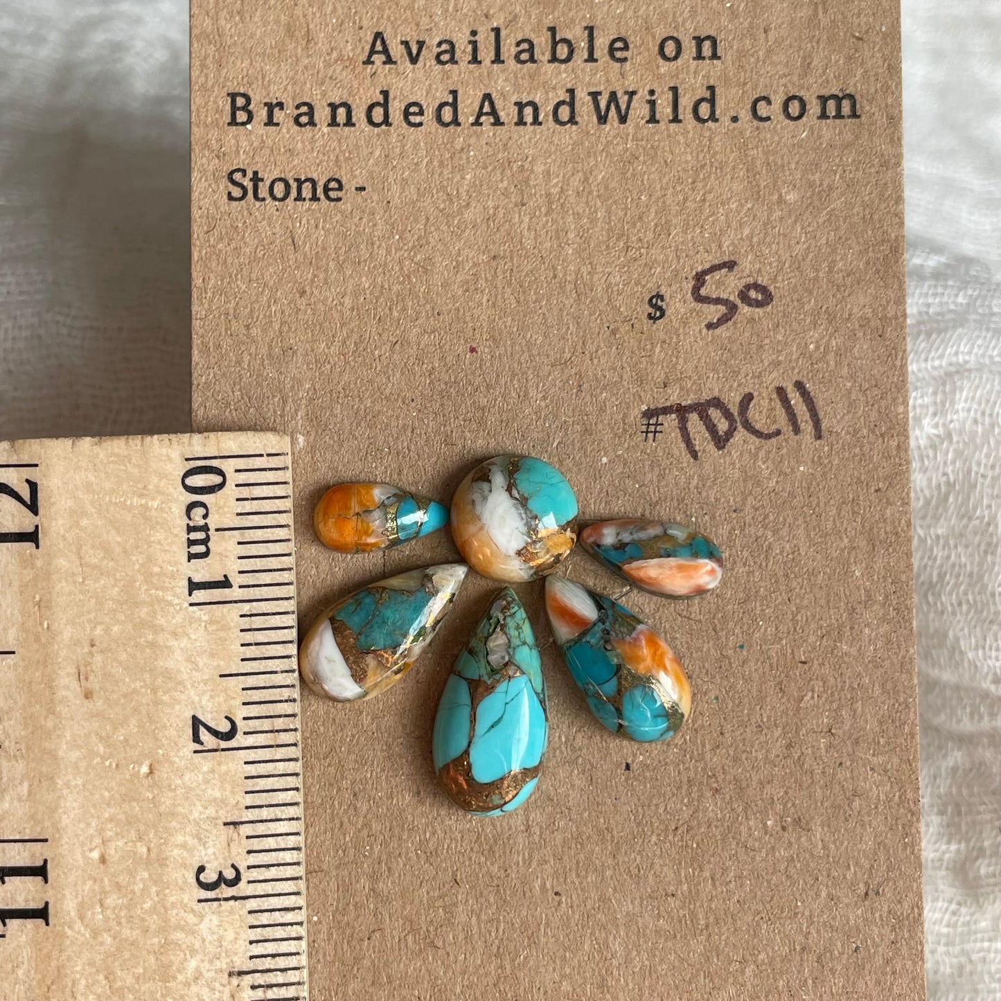 Turquoise, Oystershell, Copper Cabochon - TOC11