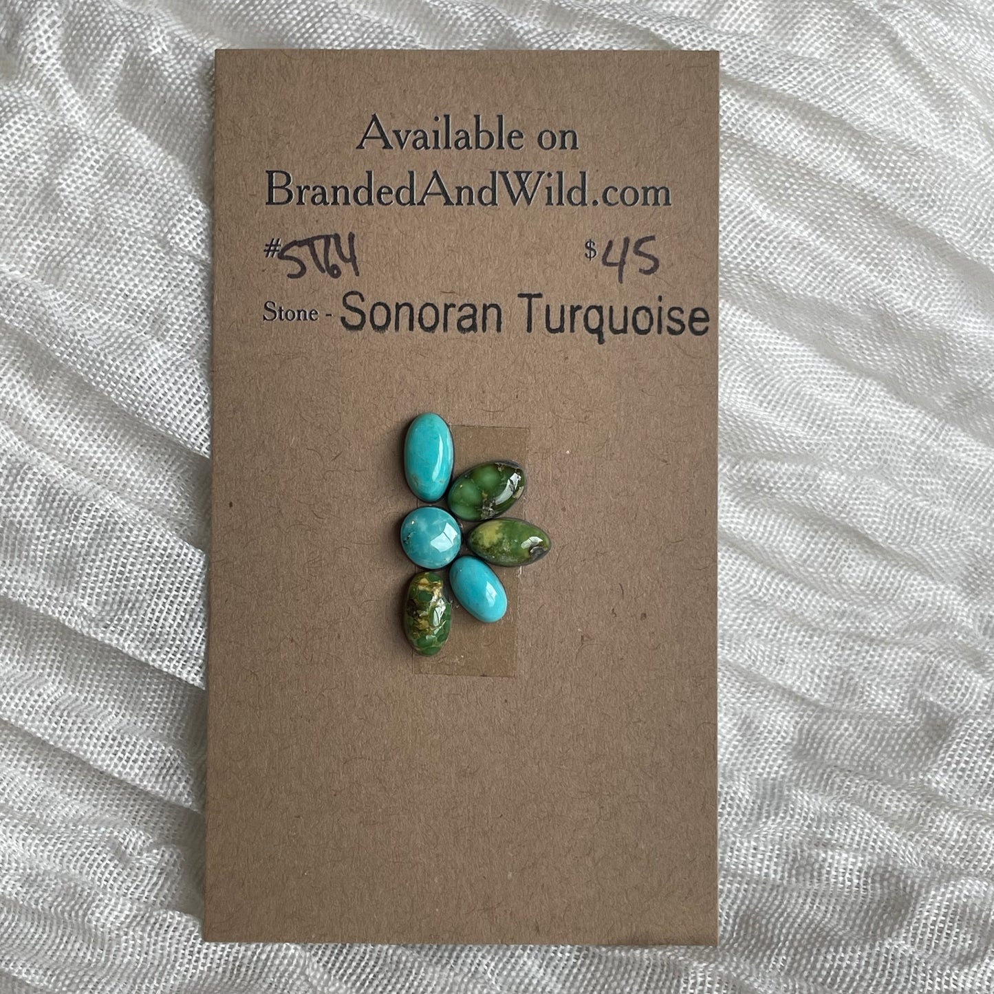 Sonoran Turquoise Cabochon - ST64 F53FA757-581D-4093-87BA-D725C56AF125 Brandedandwild.com