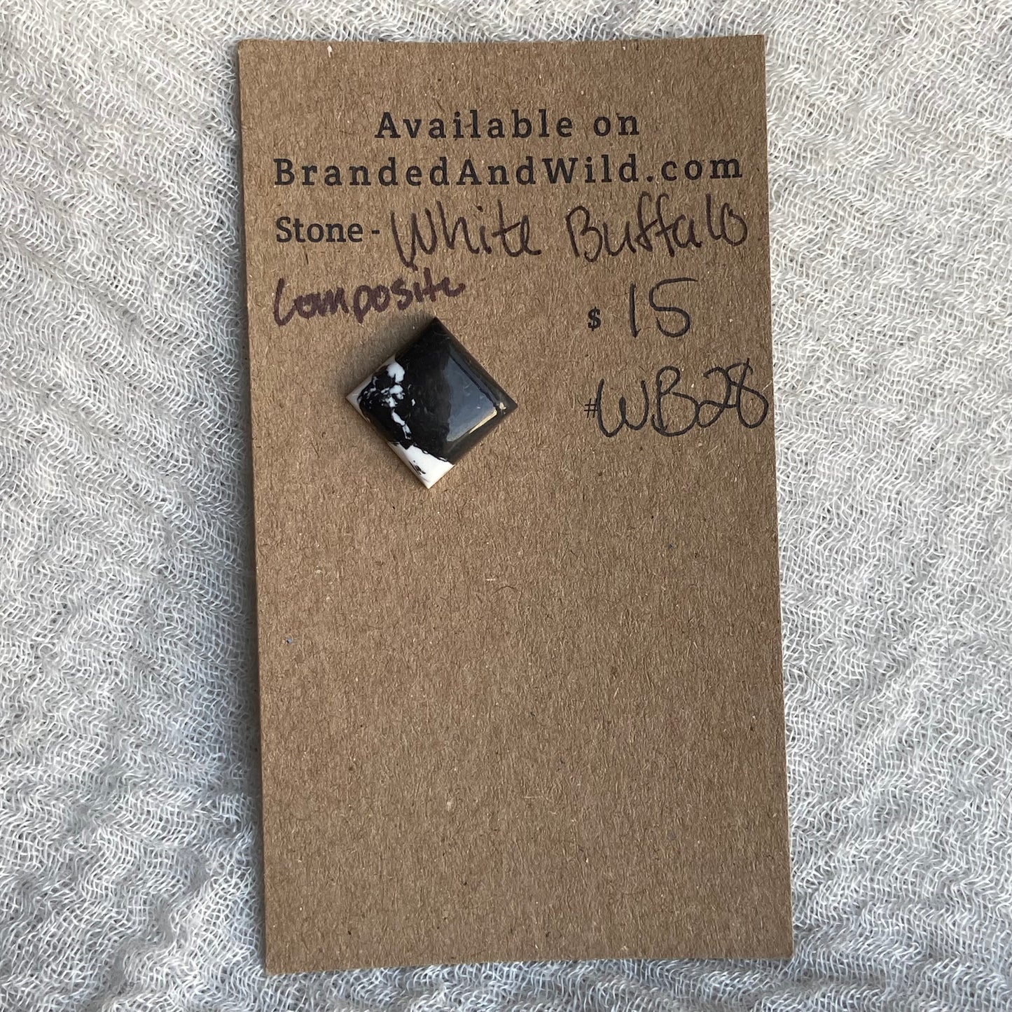White Buffalo Cabochon - WB28