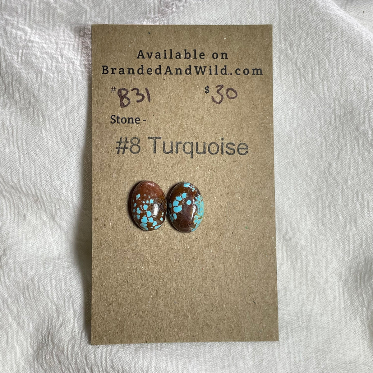 #8 Turquoise Cabochon - 831 F55F469B-57CD-41E3-87A4-F3FE9E95F1F1 Brandedandwild.com