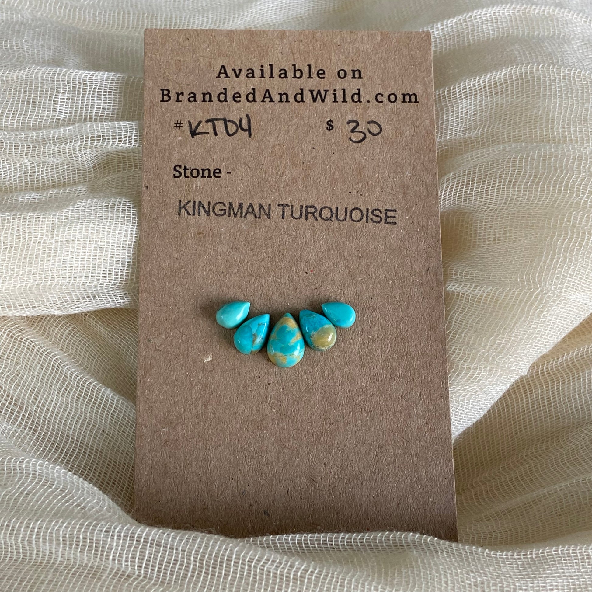 Kingman Turquoise Cabochon - KT04 F56B0948-B1A3-451E-9A78-ED05D76F0221 Brandedandwild.com