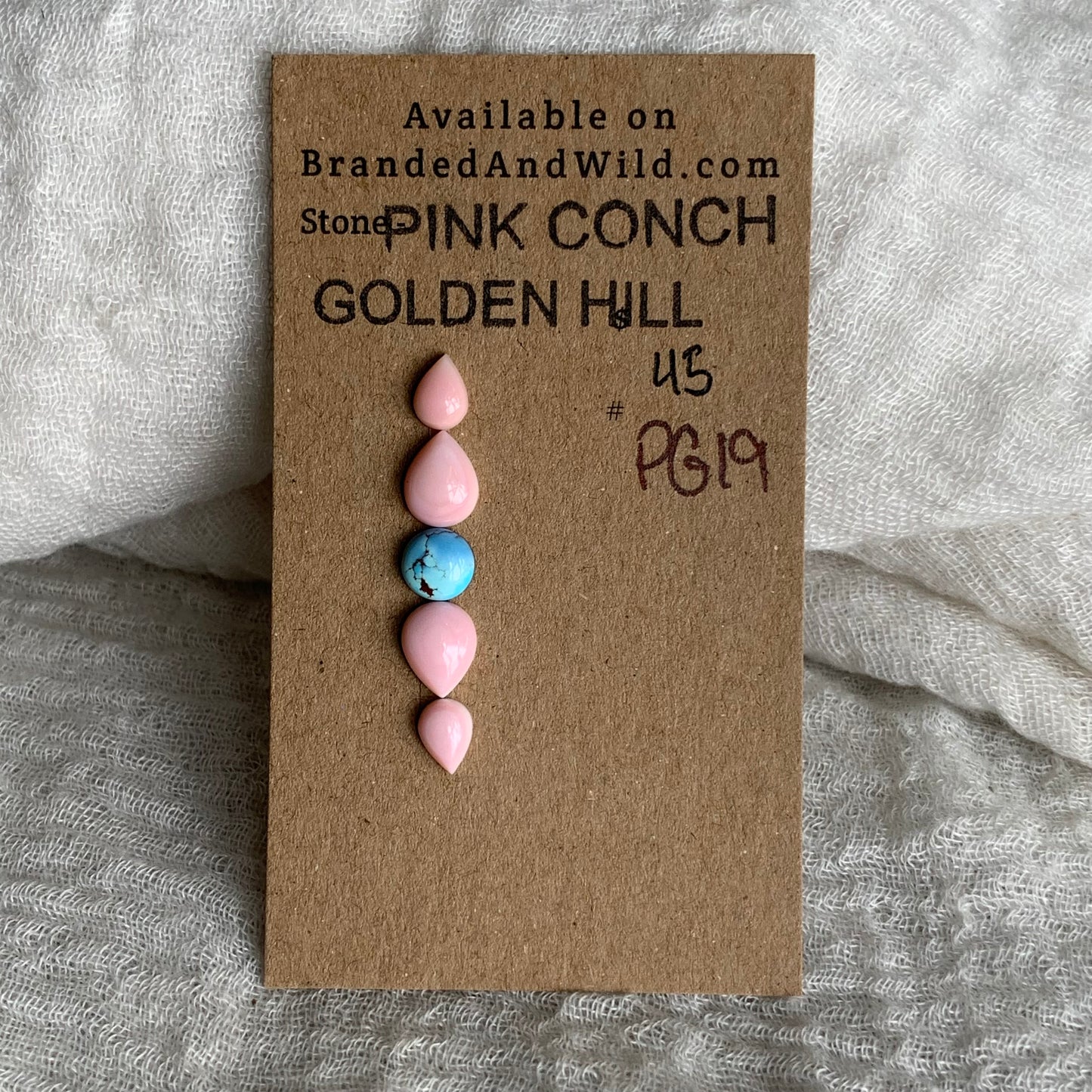 Pink Conch/Golden Hill Cabochon - PG19