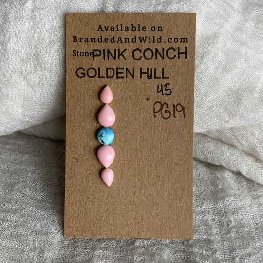 Pink Conch/Golden Hill Cabochon - PG19