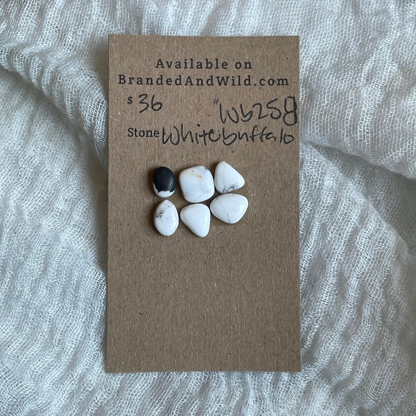 White Buffalo Cabochon - WB258
