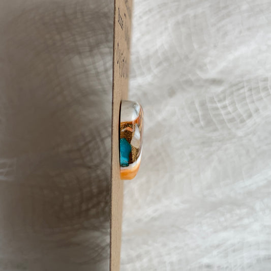 Turquoise, Oystershell, Copper Cabochon - TOC82