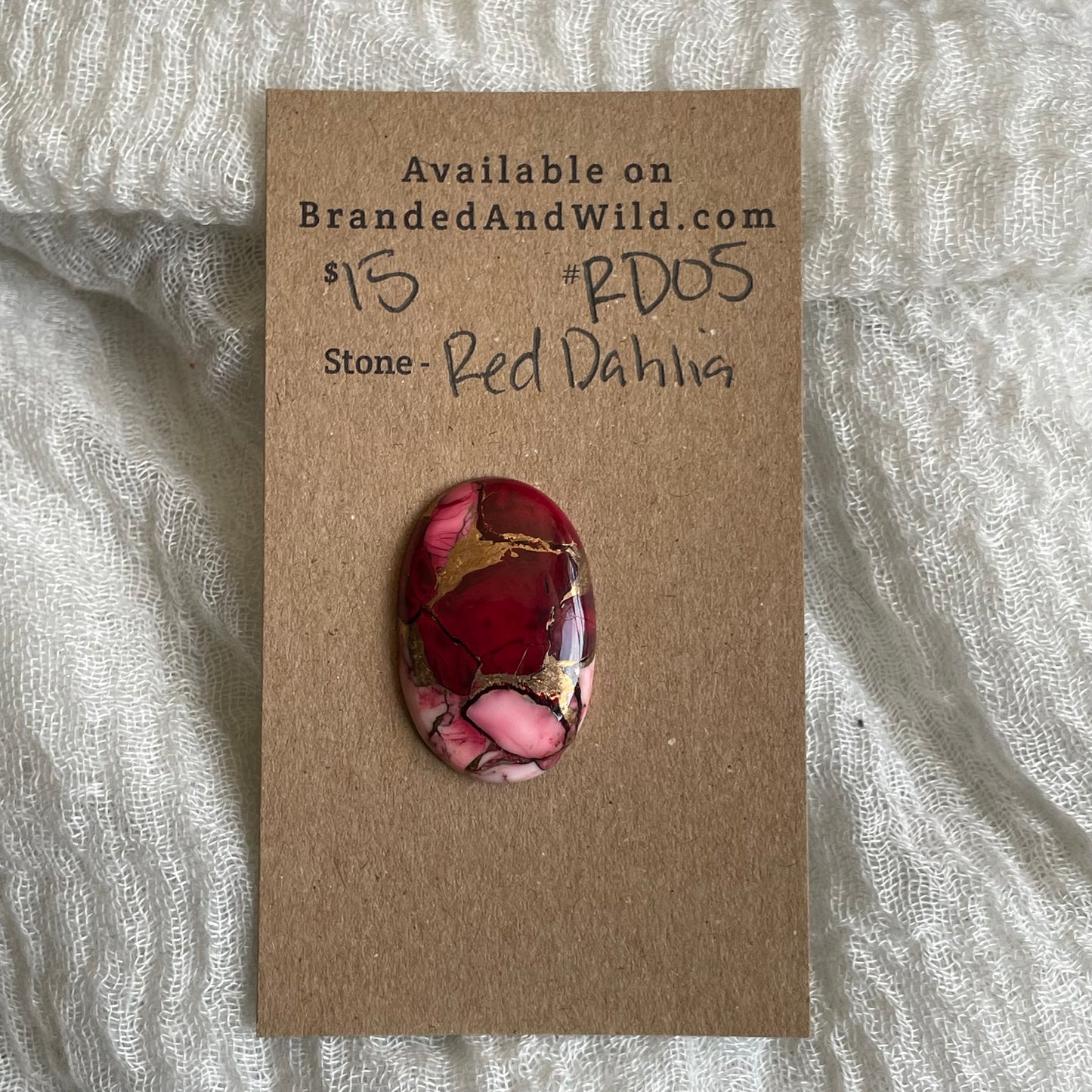 Red Dahlia Cabochon - RD05