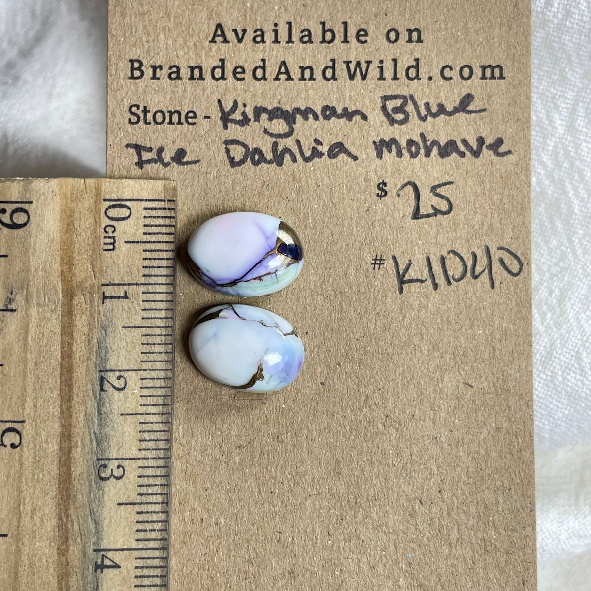 Kingman Ice Blue Dahlia Cabochon - KID40 F596B3BE-A27B-42BB-8225-AA76DCDBF0CB Brandedandwild.com