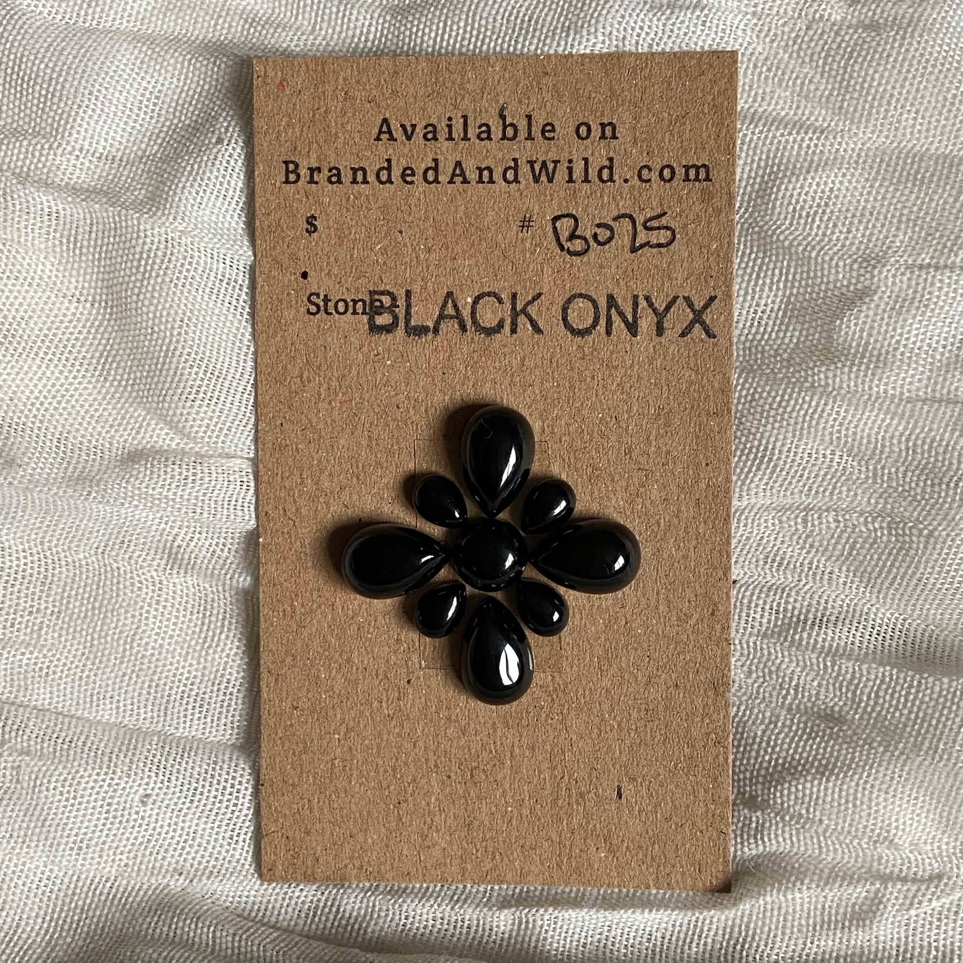Black Onyx - Cabochon - B025 F59FAAEF-8D1A-499D-AD7D-DDC06B9F145E Brandedandwild.com