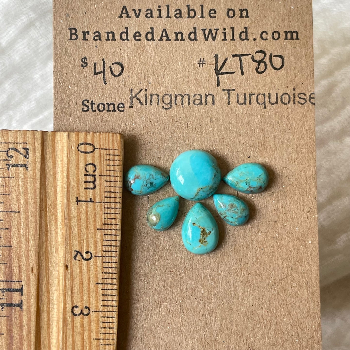 Kingman Turquoise Cabochon - KT80 F5AB4B63-4C7D-4A60-84BF-210D372C1AF3 Brandedandwild.com