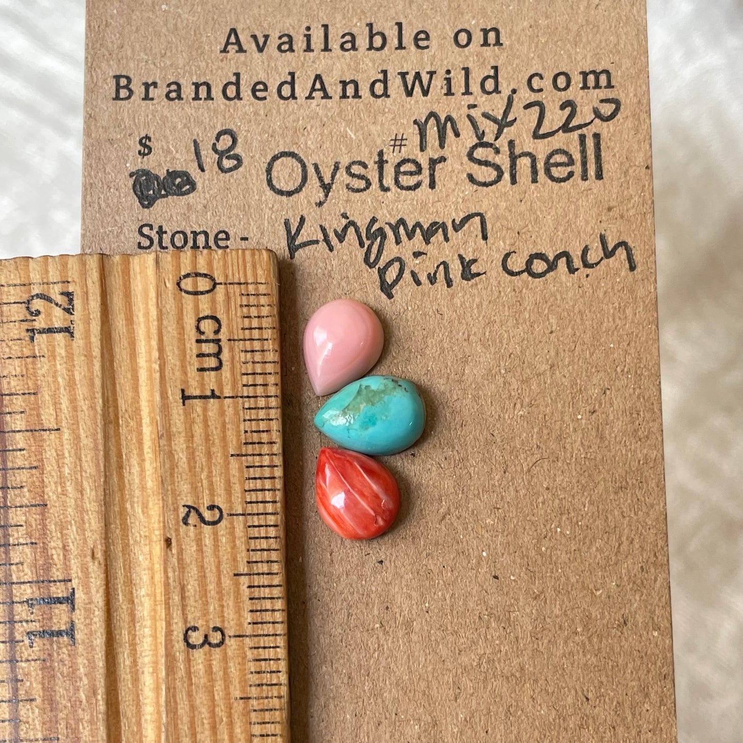 Kingman / Oyster Shell / Pink Conch Cabochon - Mix220 F602A6E9-CB84-4754-A0C8-5032194C7BC3 Brandedandwild.com