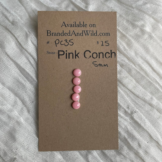 Pink Conch Cabochon - PC35 F6161194-E234-473E-97FB-0AFBDA46FC6C Brandedandwild.com