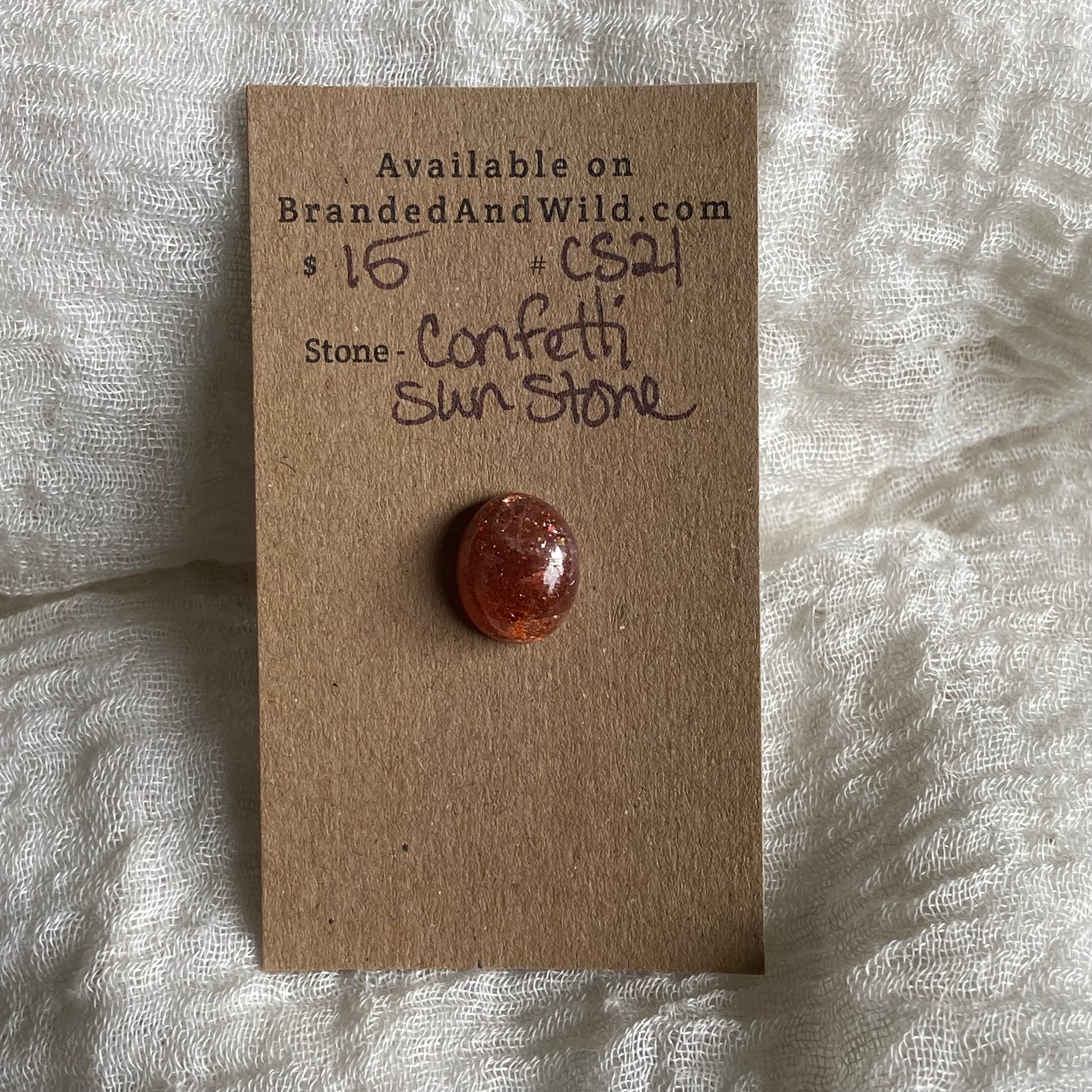Confetti Sunstone Cabochon - CS21 F6643F63-7626-438D-9F13-2AE21CD512A9 Brandedandwild.com