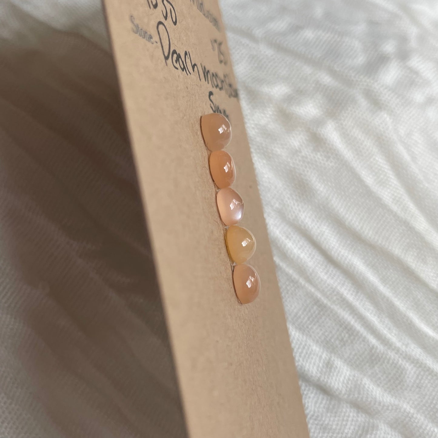 Peach Moonstone Cabochon - MS30 F66A41C9-E51D-403B-BCE5-1C0EA860D7BA Brandedandwild.com