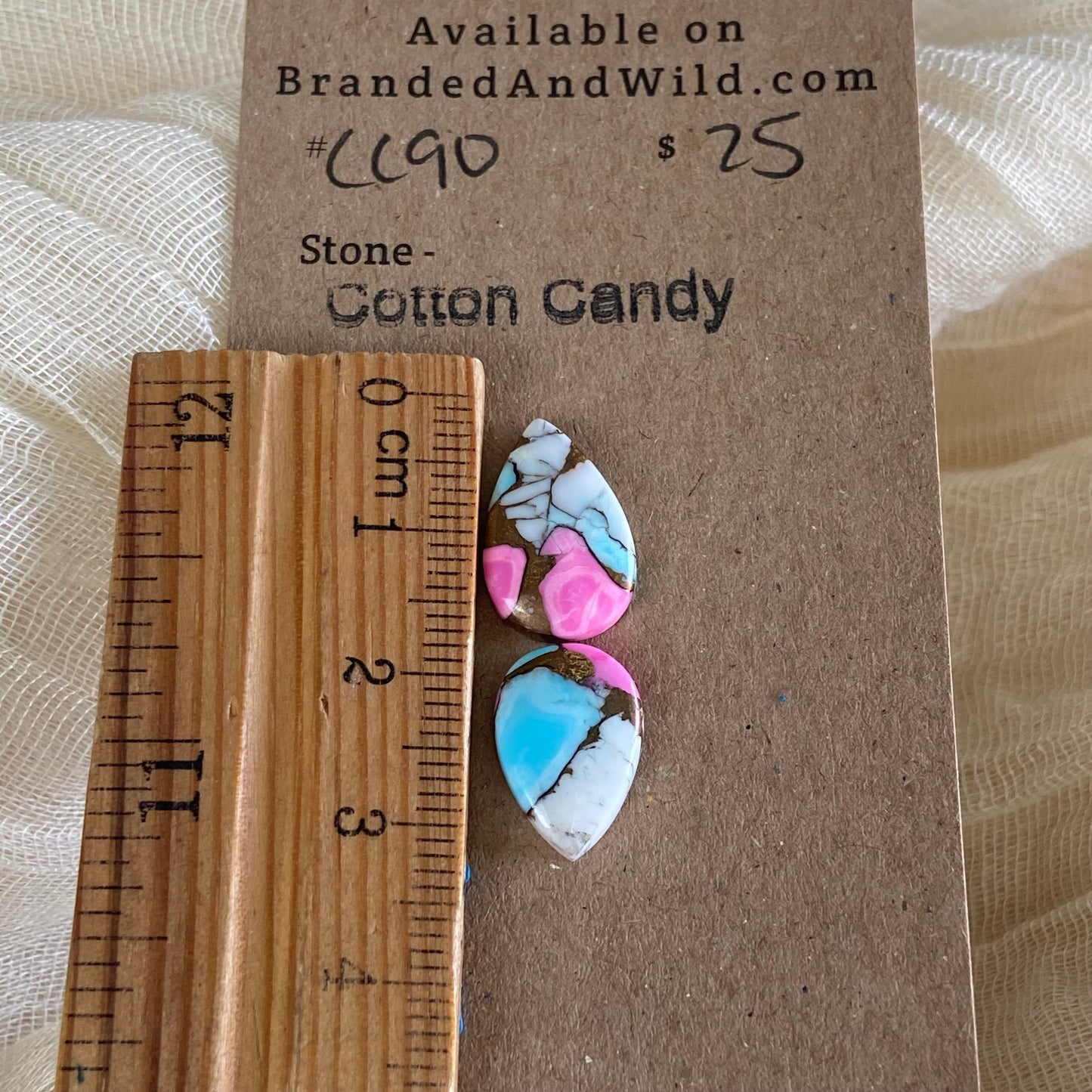 Cotton Candy Cabochon - CC90 F6988C5E-BCAC-4F3D-A382-85B096D6E2C8 Brandedandwild.com