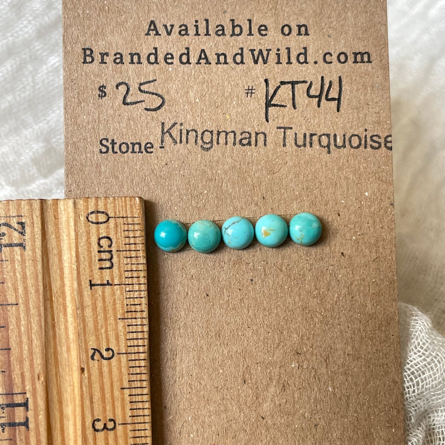 Kingman Turquoise Cabochon - KT44 F6A984C6-77BE-4F37-953E-80C5F6C043E3 Brandedandwild.com