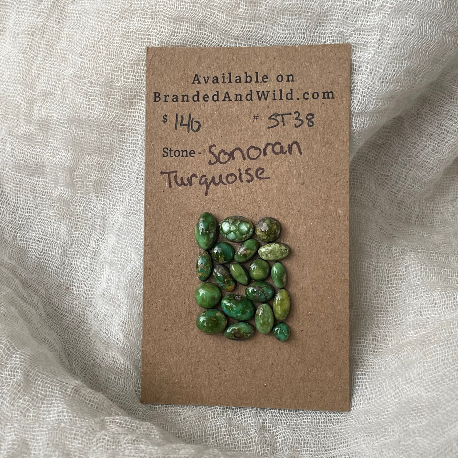 Sonoran Turquoise Cabochon - ST38 F6AD5A32-9C4C-42D5-91CB-3056D3E73059 Brandedandwild.com