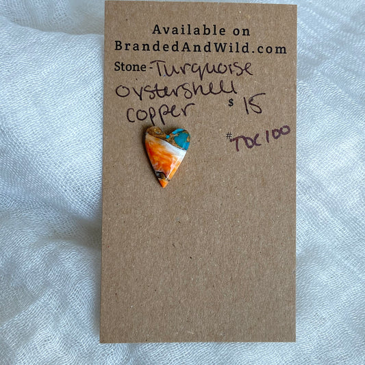 Turquoise, Oystershell, Copper Cabochon - TOC100