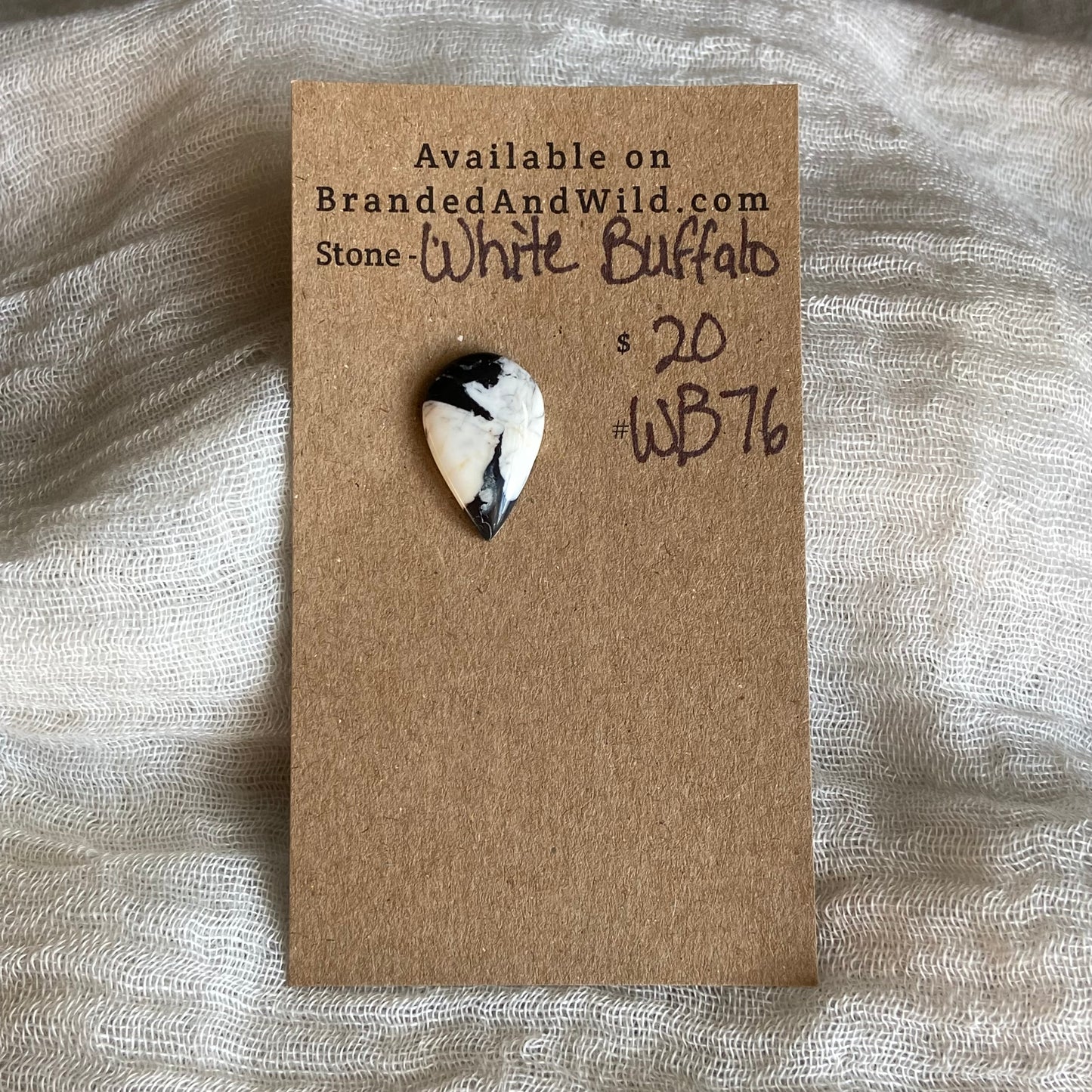 White Buffalo Cabochon - WB76