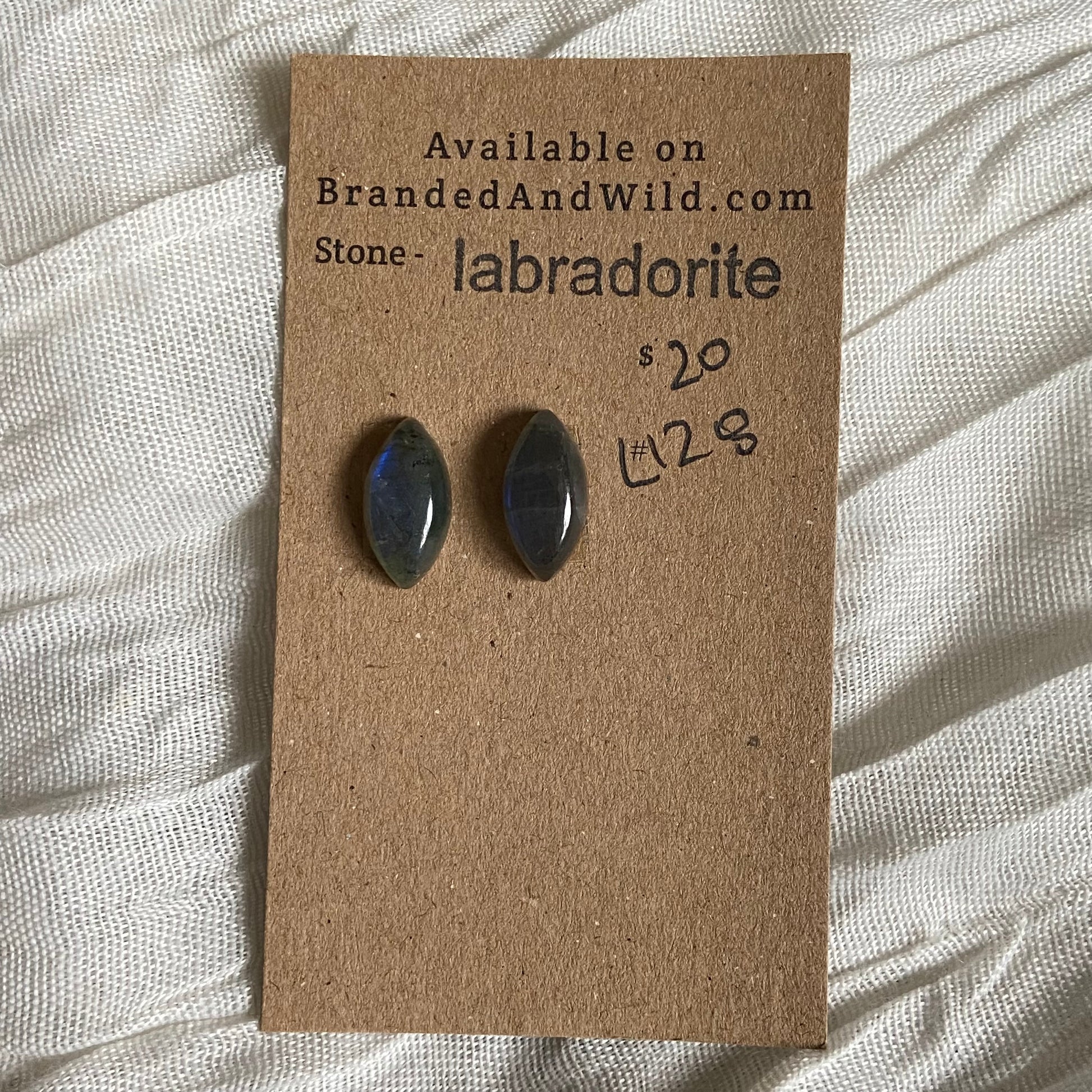 Labradorite Cabochon - L128 F7028DE5-8A20-404B-A92B-5F4271F6BADD Brandedandwild.com