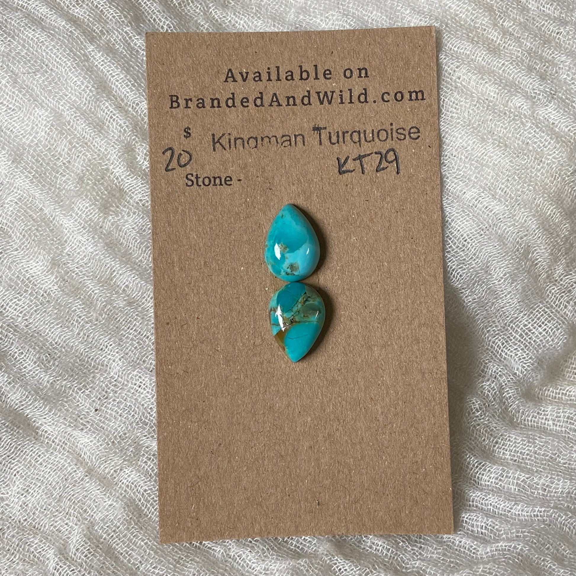 Kingman Turquoise Cabochon - KT29 F717382D-13AB-4865-B878-672E0BE3BD46 Brandedandwild.com