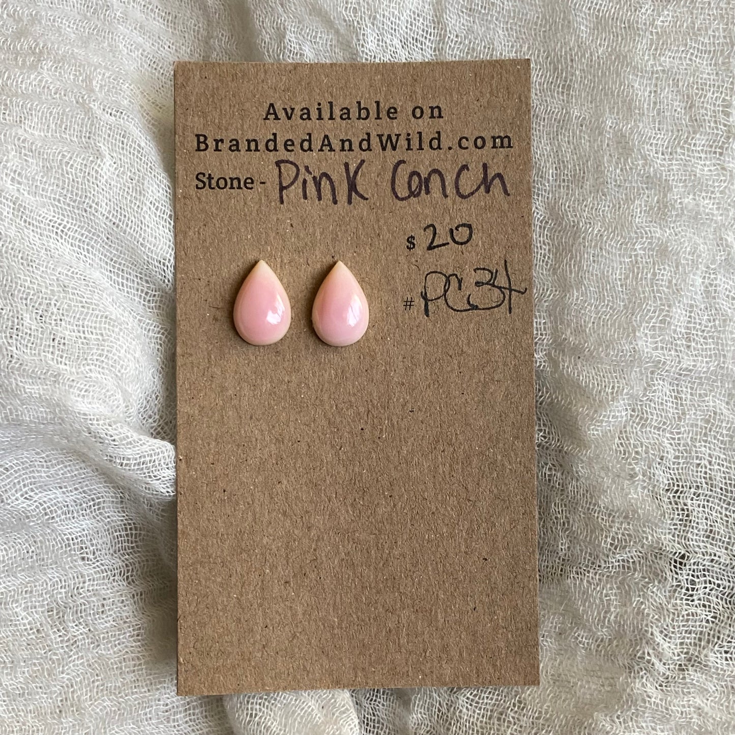 Pink Conch Cabochon - PC34 F729DD6F-E4CF-4C57-B793-6B485DB0A7B1 Brandedandwild.com