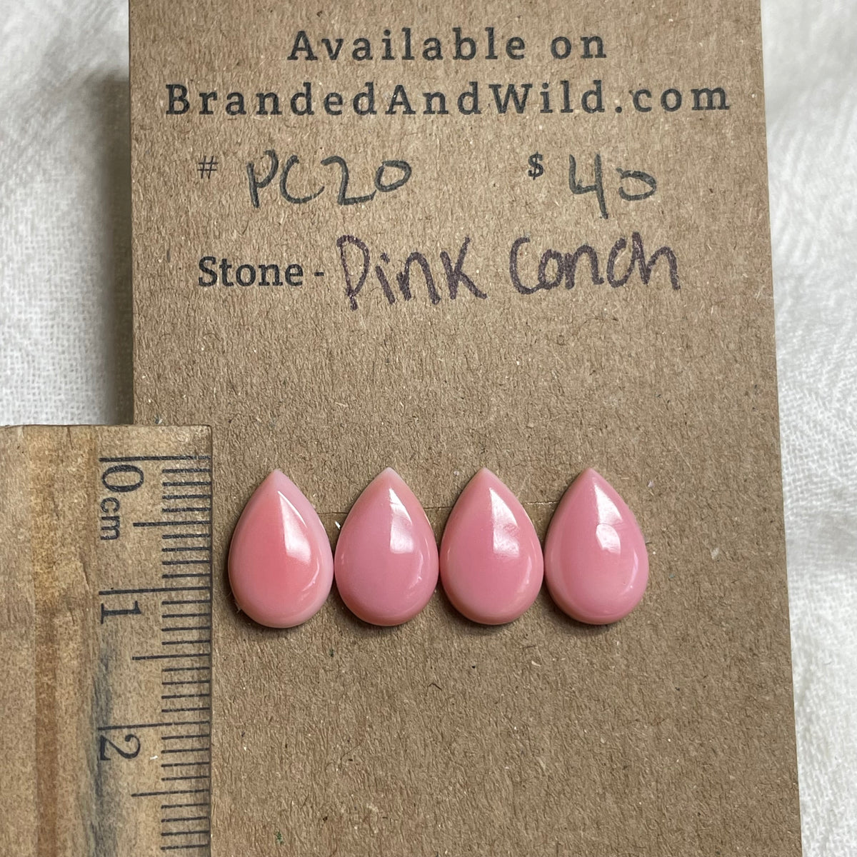 Pink Conch Cabochon - PC20 F74A0F5F-BFF9-40E3-B528-AF977B996024 Brandedandwild.com
