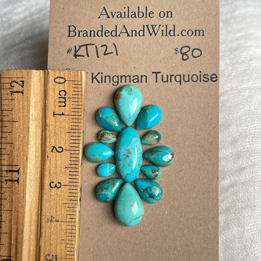 Kingman Turquoise Cabochon - KT121 F74C1478-81EE-4B96-9CB9-052503E1833B Brandedandwild.com