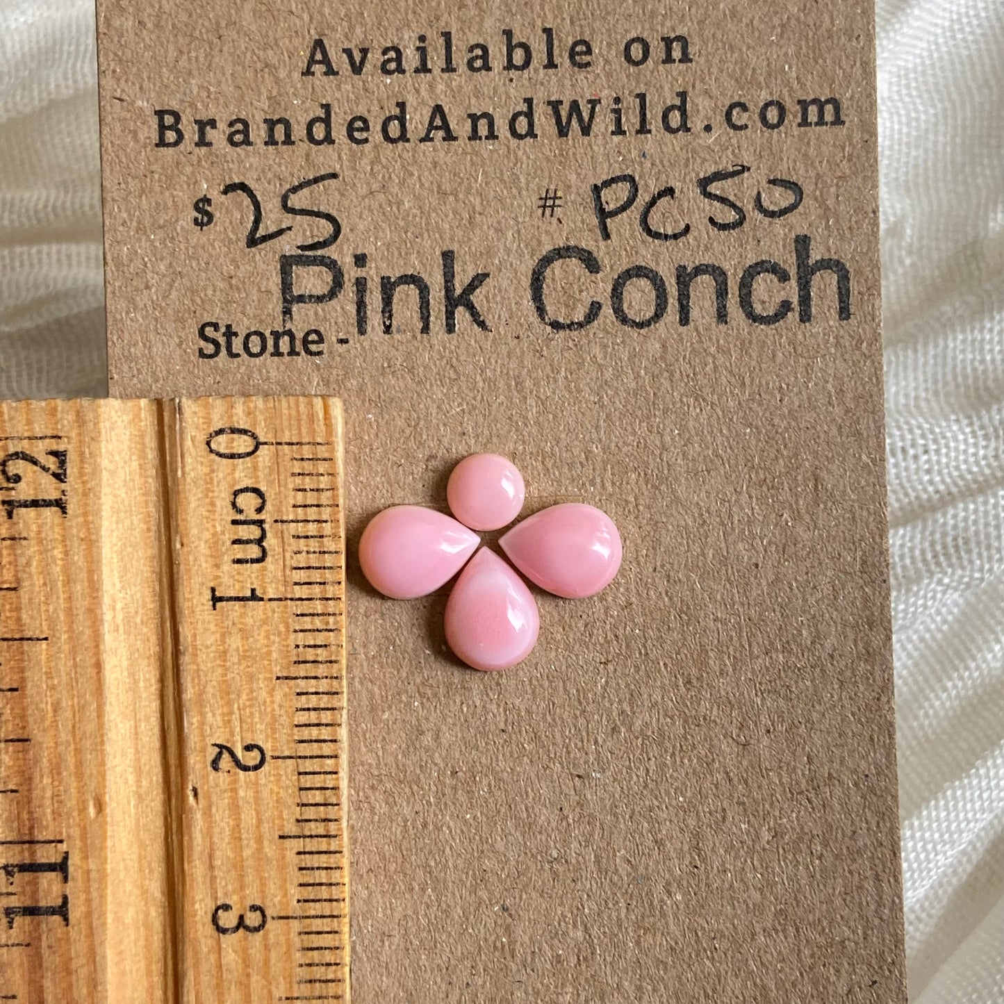 Pink Conch Cabochon - PC50 F755A975-5122-41AC-BE73-C97E3257B32F Brandedandwild.com