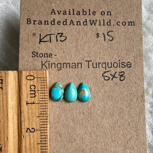 Kingman Turquoise Cabochon - KT13 F79E2EBD-7D02-44F4-BDB6-C5901D891A8B Brandedandwild.com