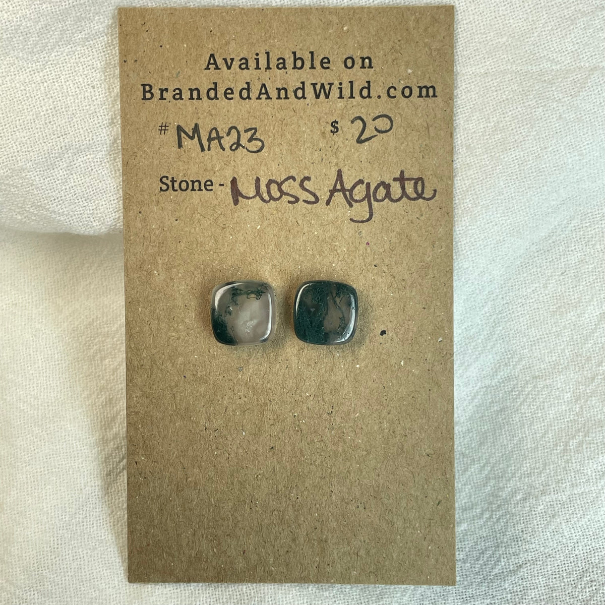 Moss Agate Cabochon - MA23 F7CF0F2E-4B04-4EEE-98B0-7DFBF2D514E5 Brandedandwild.com