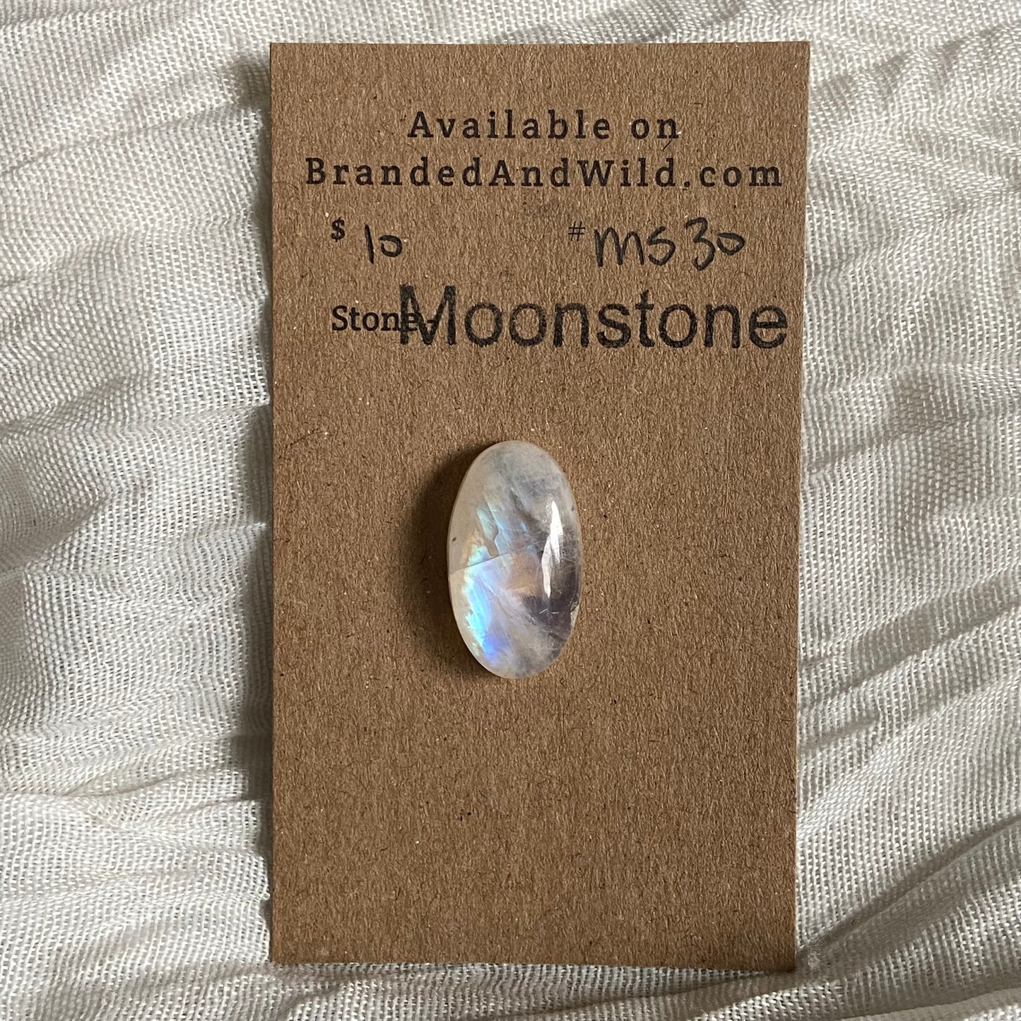 Moonstone cabochon - Ms30 F7D72B5A-AD95-4BDF-AA69-095EA8B78769 Brandedandwild.com