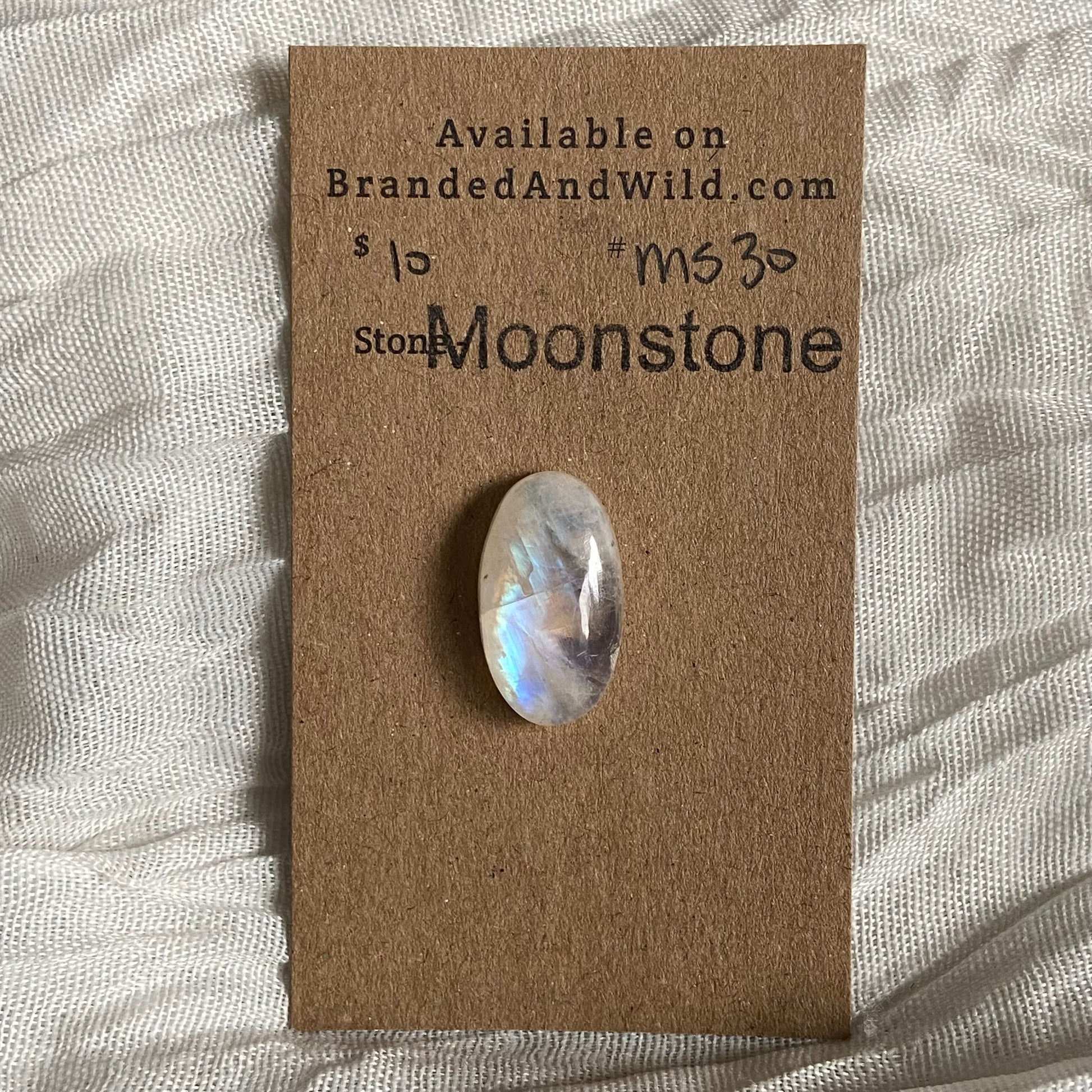 Moonstone cabochon - Ms30 F7D72B5A-AD95-4BDF-AA69-095EA8B78769 Brandedandwild.com
