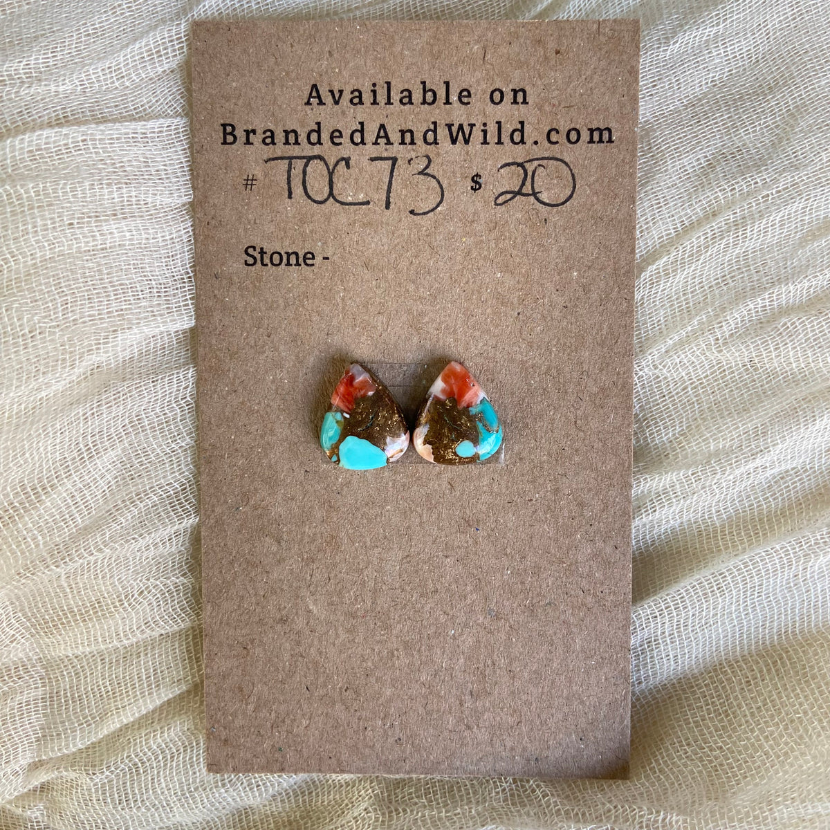 Turquoise, Oyster Shell, Copper Cabochon - TOC73 F845DFAE-F2F5-4F63-BE7B-AAE5CE111C0C Brandedandwild.com