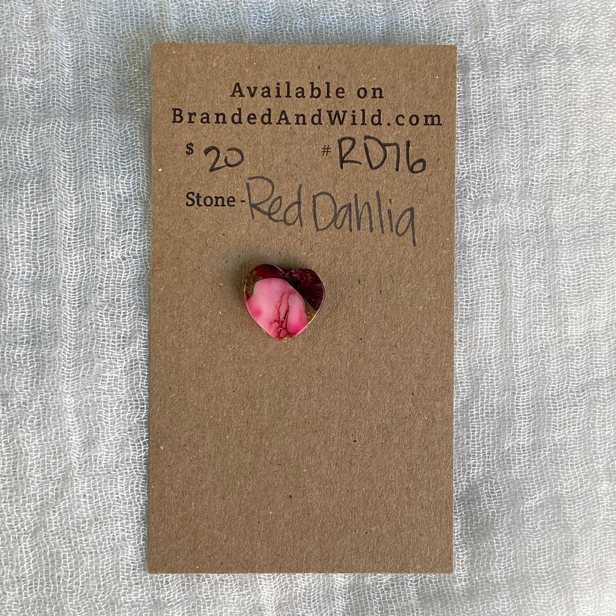 Red Dahlia Cabochon - RD76
