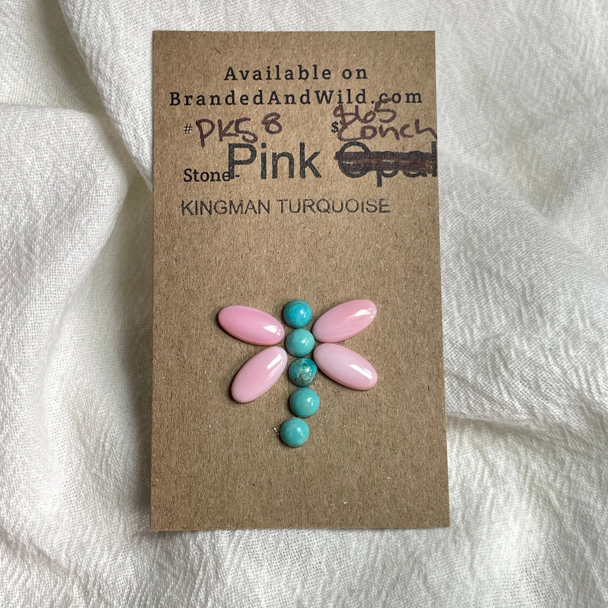 Pink Conch / Kingman Turquoise Cabochon - PK58 F8CFF36C-F5F5-42FC-A38A-014F00CB27F1 Brandedandwild.com