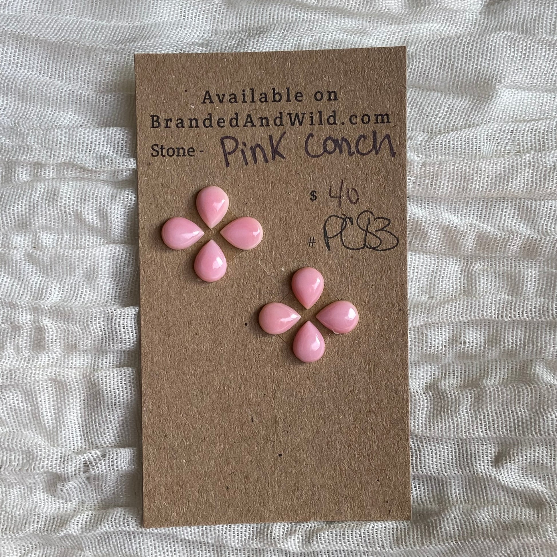 Pink Conch Cabochon - PC83 F9016F7C-BC31-45F1-A00F-B916FC57DC1F Brandedandwild.com