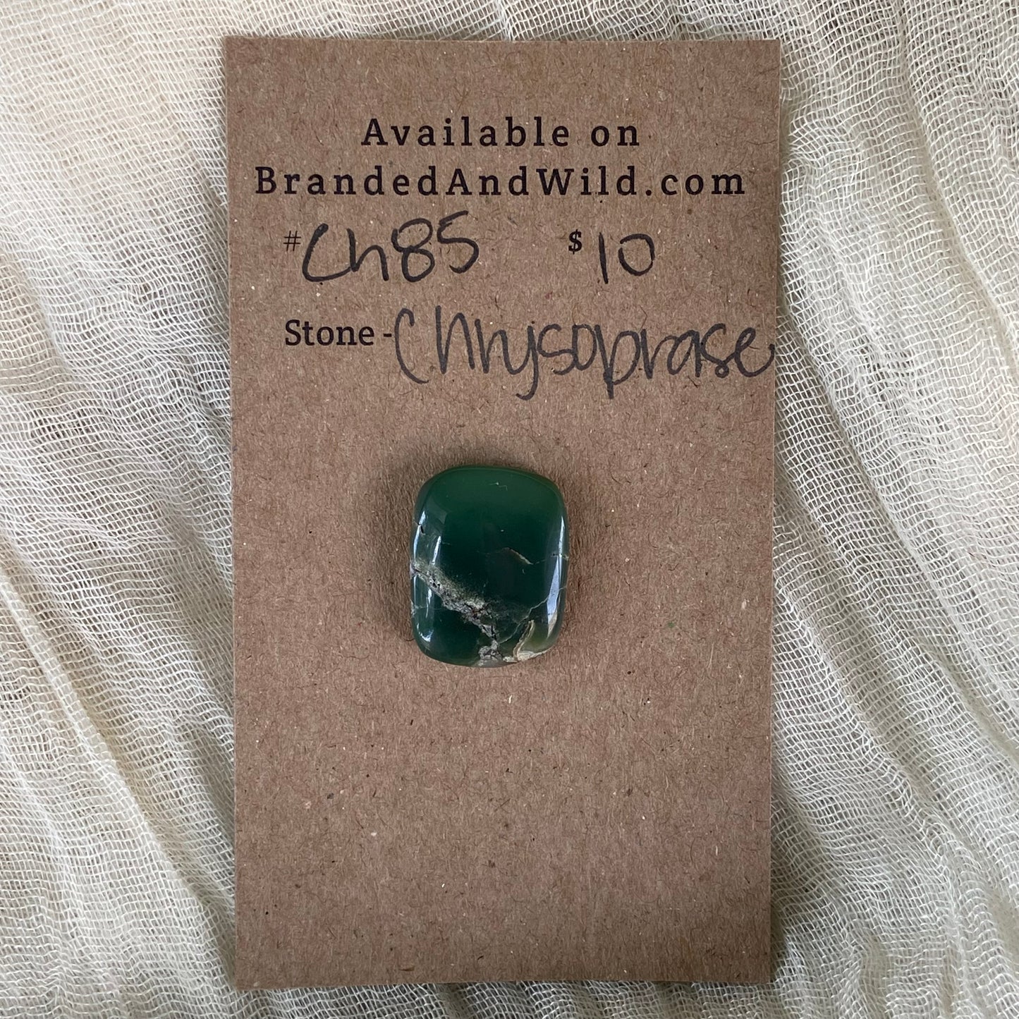 Chrysoprase Cabochon - Ch85 F913B411-45A0-4FC1-9CE6-419F4C838191 Brandedandwild.com