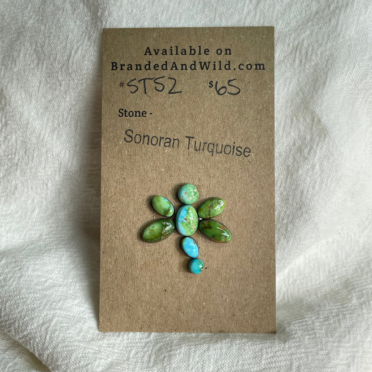 Sonoran Turquoise Cabochon - ST52 F9290623-D5D1-4AB7-AB7F-163BE6F68CA9 Brandedandwild.com