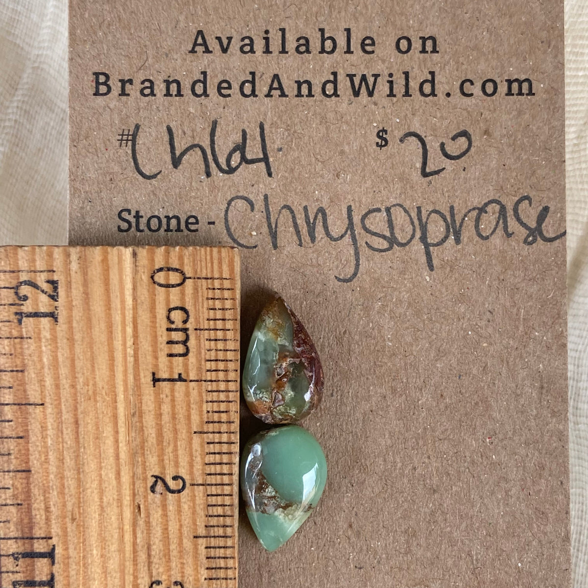 Chrysoprase Cabochon - Ch64 F92CFA0E-F659-4261-9D09-10C134614553 Brandedandwild.com