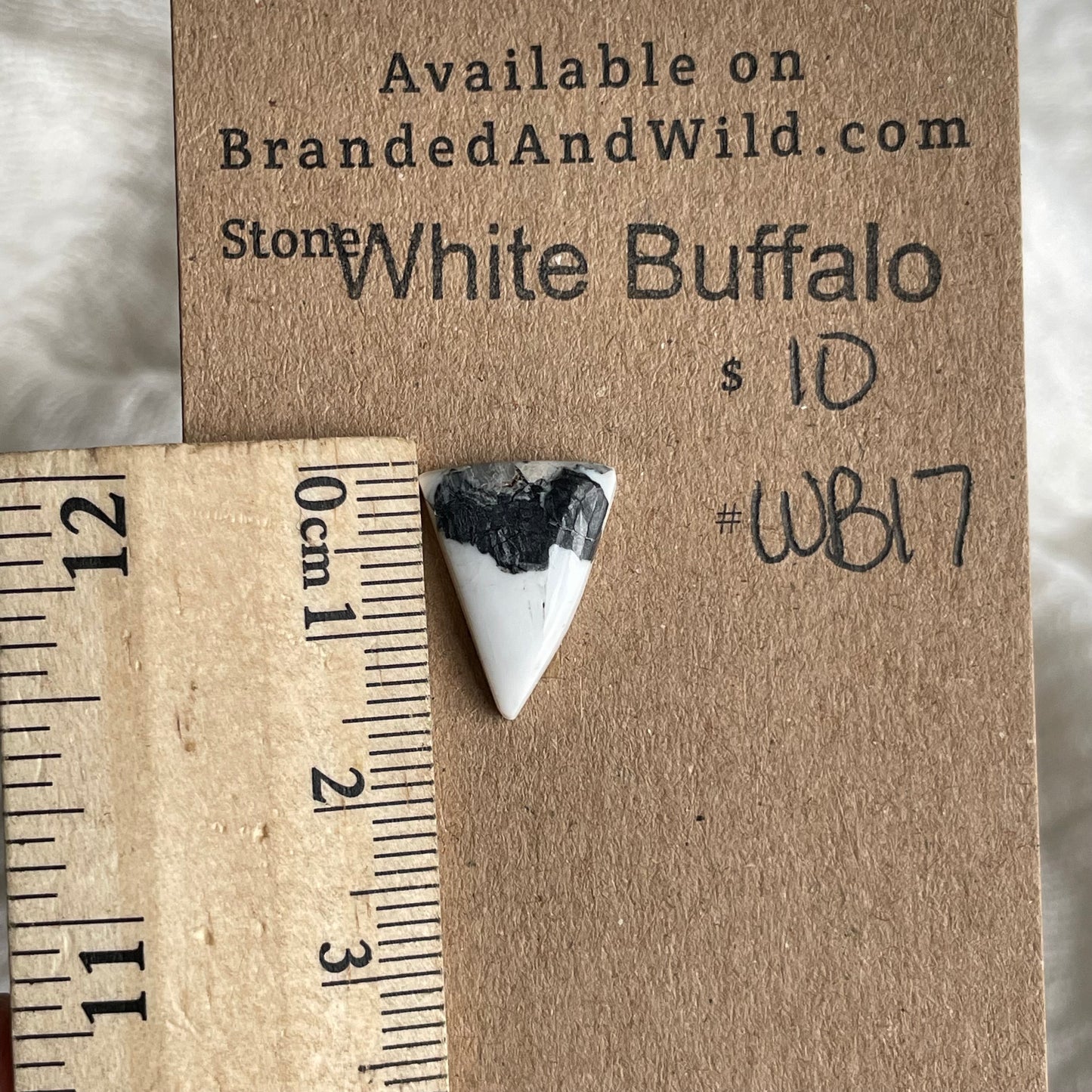 White Buffalo Cabochon - WB17 F92E2CCB-30C0-4465-9655-35350EE9ABD5 Brandedandwild.com