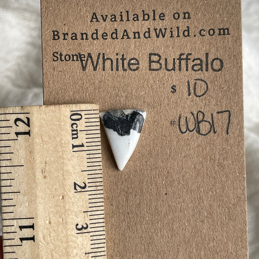 White Buffalo Cabochon - WB17 F92E2CCB-30C0-4465-9655-35350EE9ABD5 Brandedandwild.com