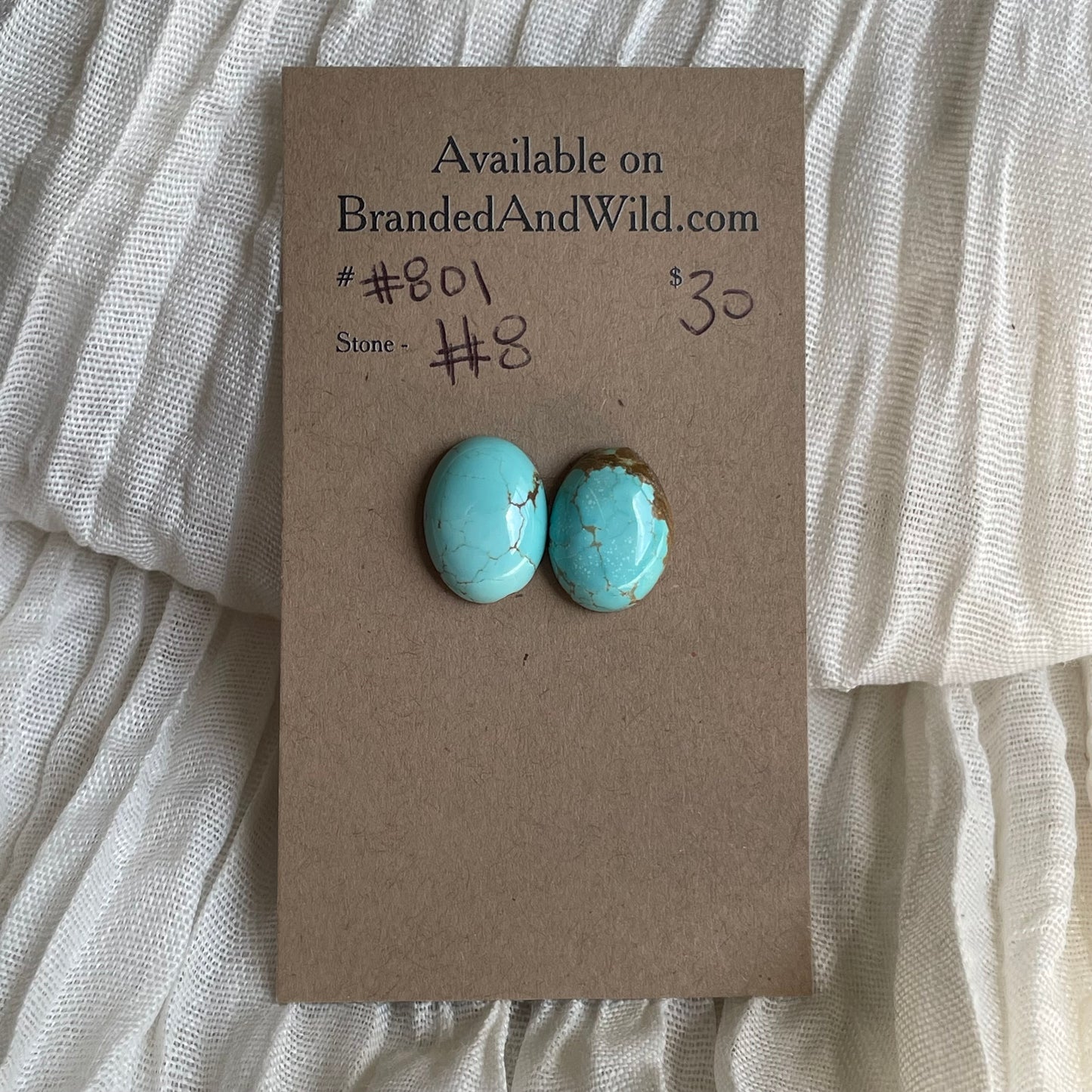 #8 Turquoise Cabochon - #801 F94E149C-B9DD-4CE6-84D1-2EEE01E81C62 Brandedandwild.com