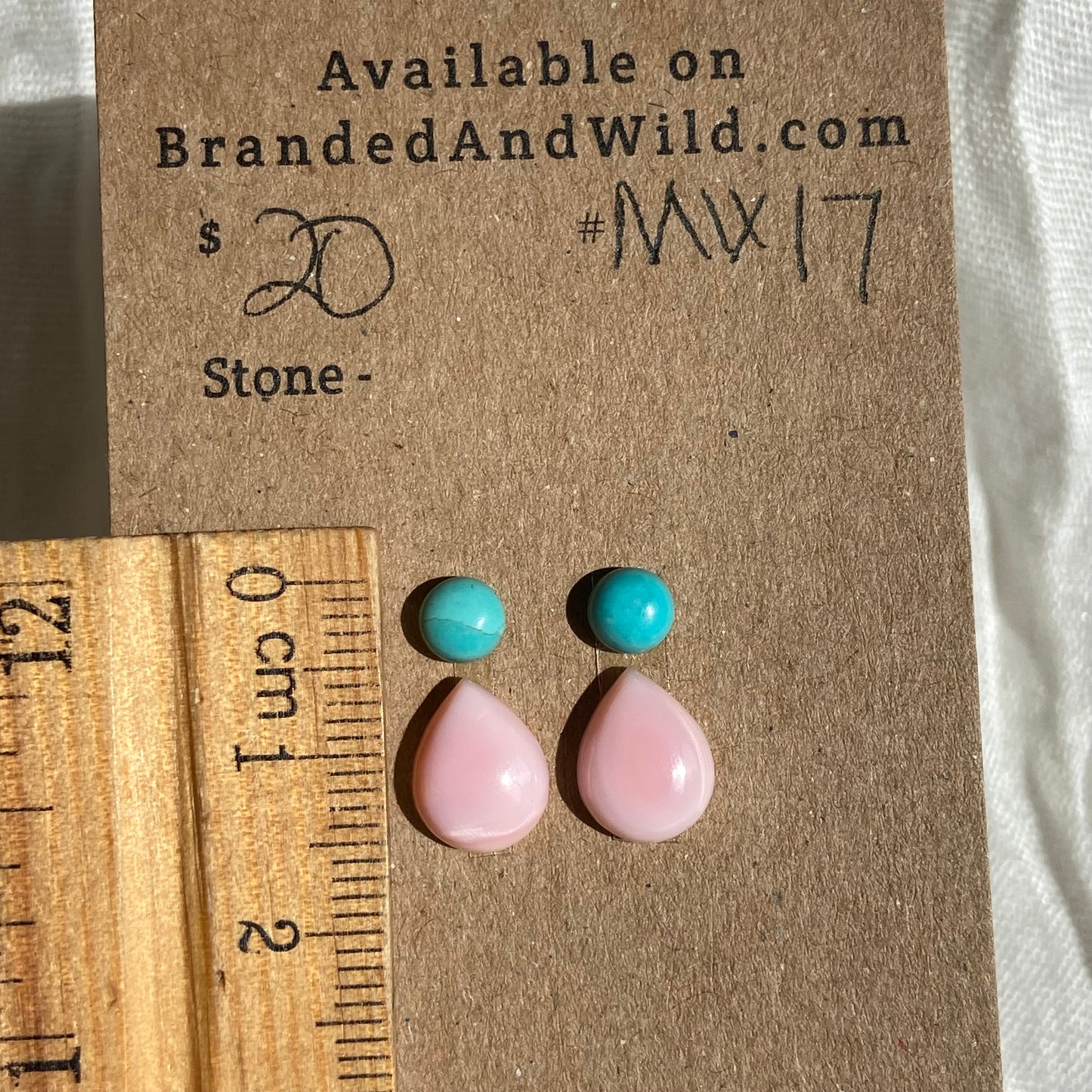 Pink Conch / Kingman Turquoise Cabochon - MIX17 F9952007-DD47-4FE2-8143-7062048EE265 Brandedandwild.com