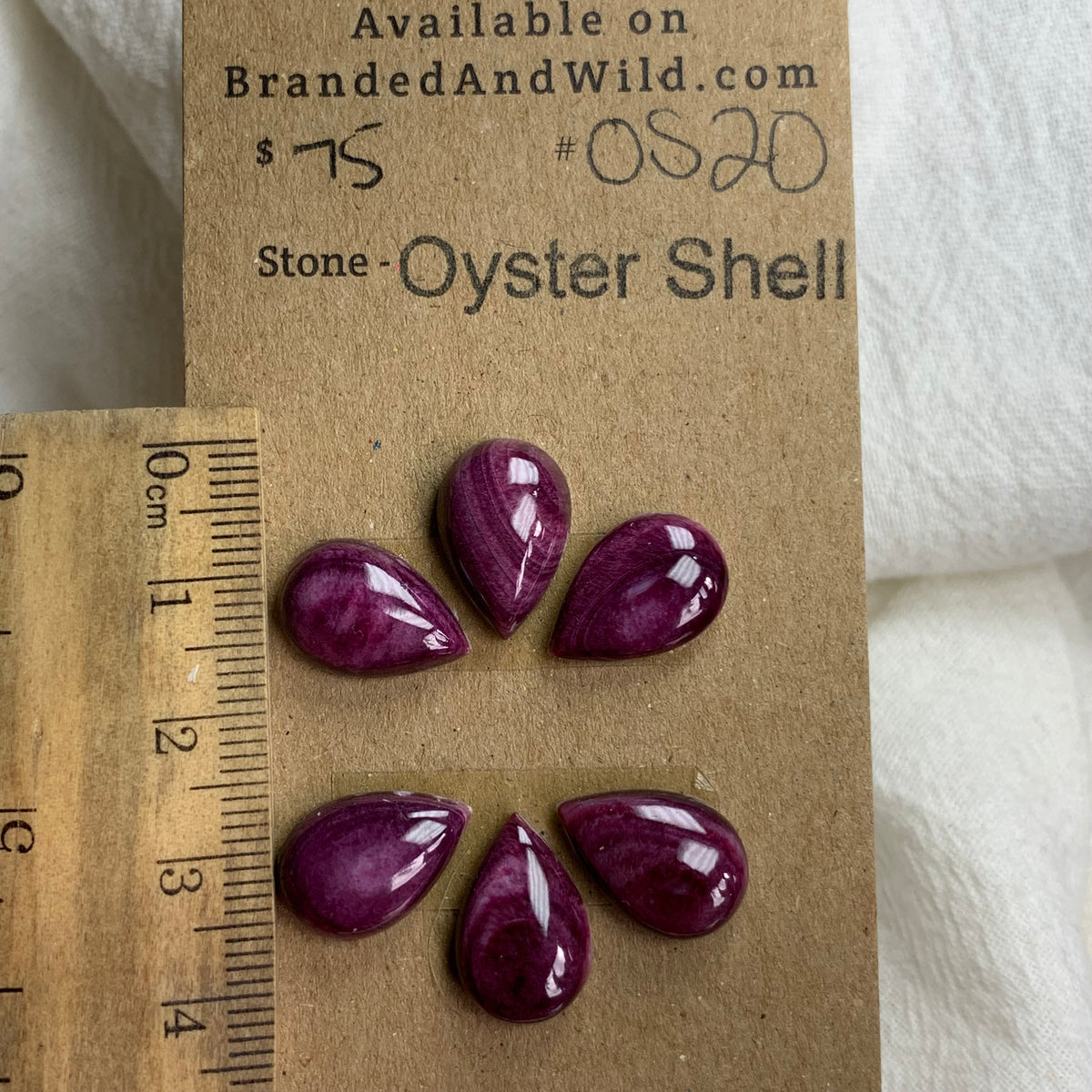 Oyster Shell Cabochon - OS20 F9C0DC21-B252-4A48-A39A-D2F24AE62F6A Brandedandwild.com