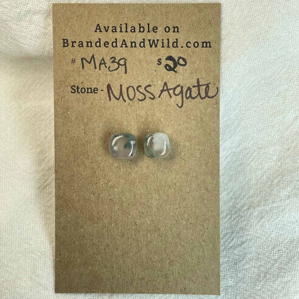 Moss Agate Cabochon - MA39 F9D6DFE3-215A-401C-8579-431700C879D7 Brandedandwild.com