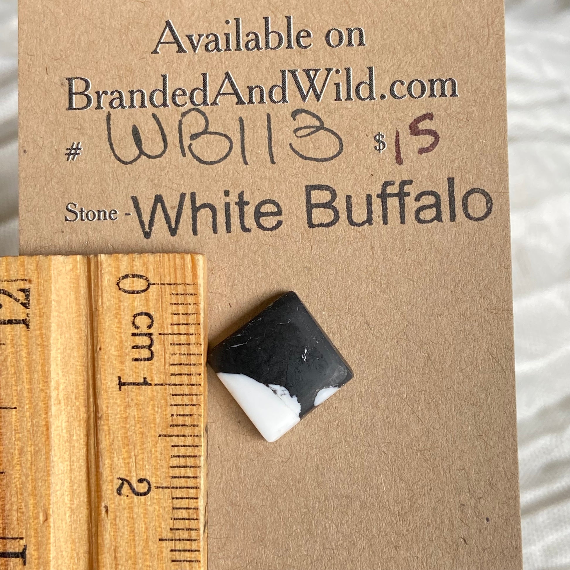 White Buffalo Cabochon - WB113 F9DBD06D-4A5B-4863-BA23-069BB041FE87 Brandedandwild.com