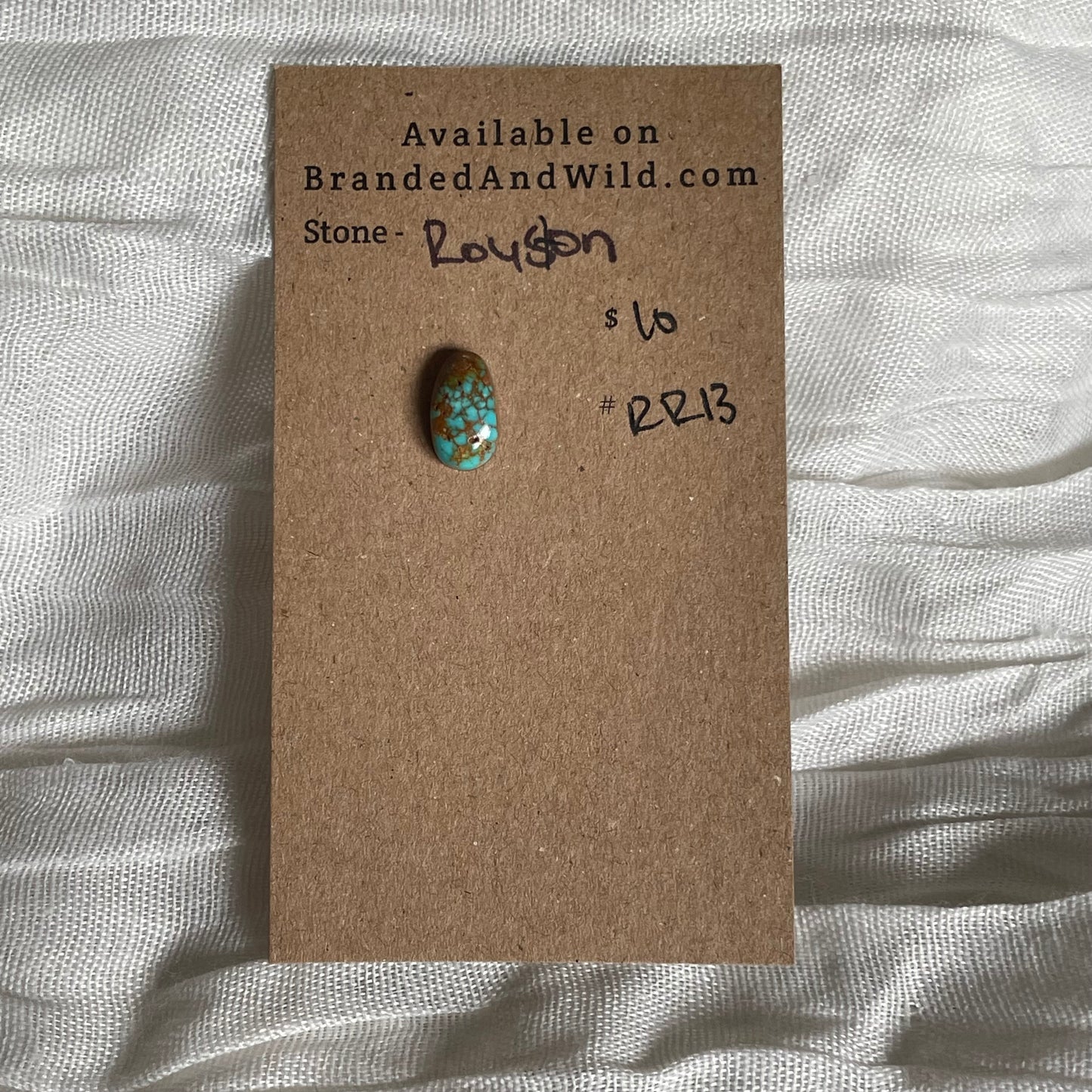 Royston Ribbon Turquoise Cabochon RR13 F9E50BD5-035D-4135-A2C9-A81D26093EDB Brandedandwild.com