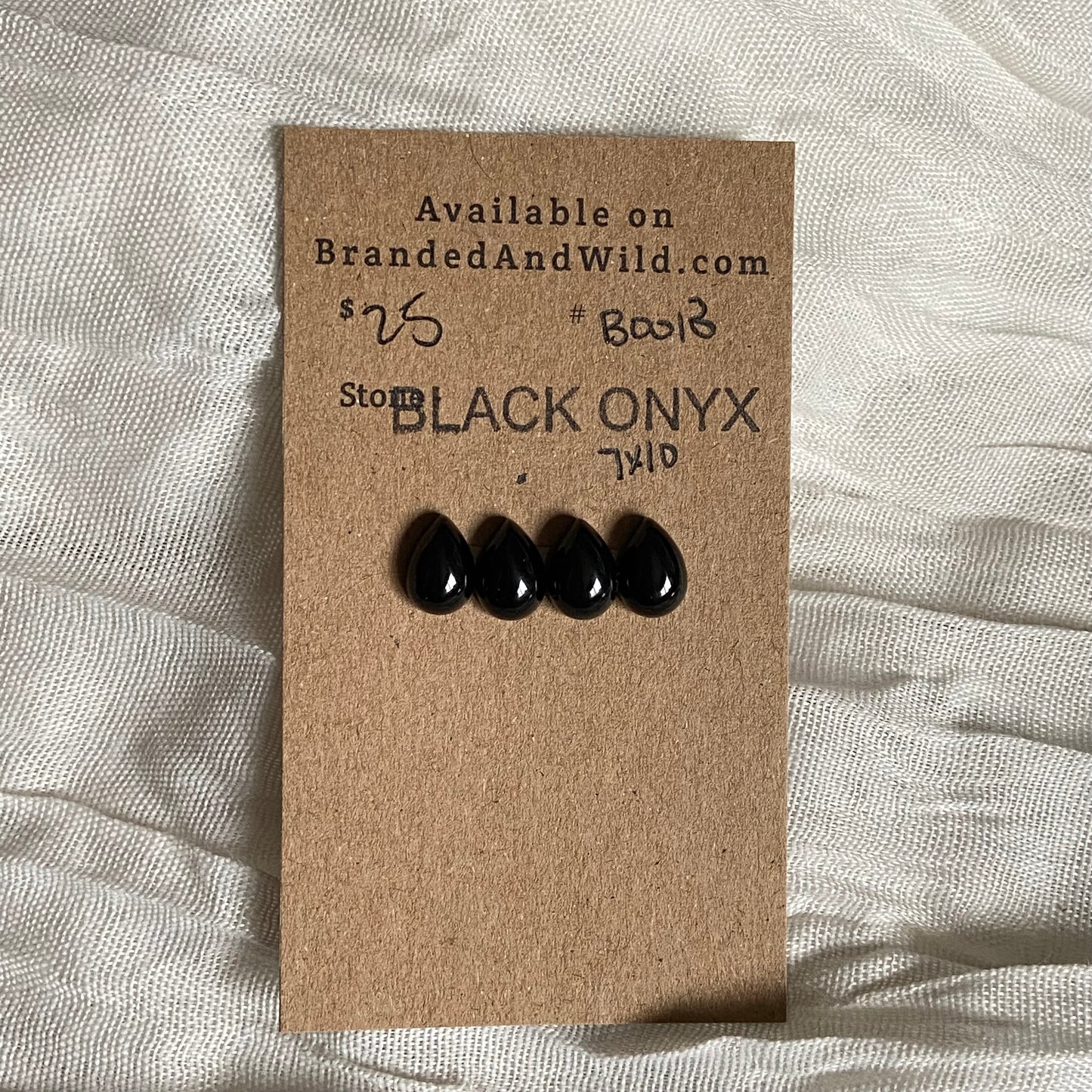 Black Onyx - Cabochon - B018 FA023C0E-F90D-4F64-980F-74007178A8C6 Brandedandwild.com