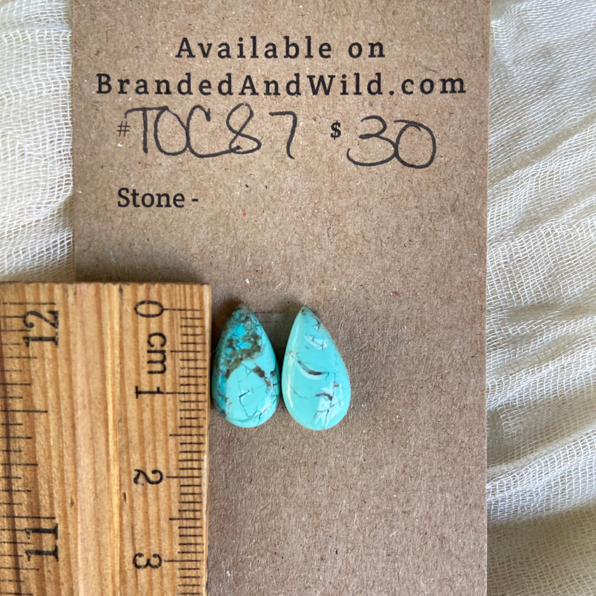 Turquoise, Oyster Shell, Copper Cabochon - TOC87 FA217701-743E-4004-B858-FFE2C32F054F Brandedandwild.com